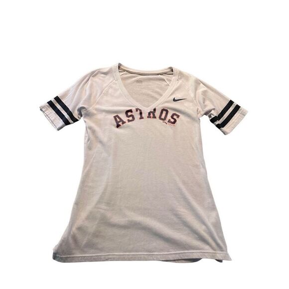 Nike Women’s Houston Astros MLB Baseball V Neck Graphic Shirt Size M - Picture 2 of 13